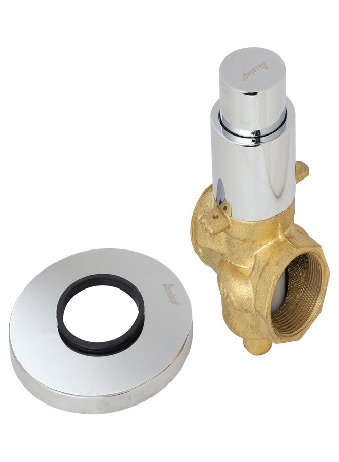 Acetap Fully Brass 40 mm 1.1/2 Bsp Inlet Female Thread Outlet Male Metropole Auto Closing System Touch push button Toilet Flush Valve, Durable, Easy Installation, 1 pcs. - Image 2